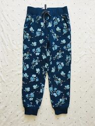 7-8 рок Primark демі - зима спортивні штани на флісі з квітковим принтом. т