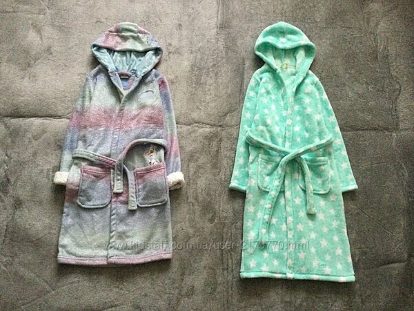 9-10 рок. Marks&Spencer райдужний Халат Холодне Серце та з зірками, блищить