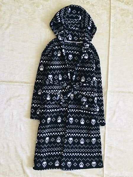 12-13 рок. Matalan махровий , флісовий халат з черепами банний, теплий. на