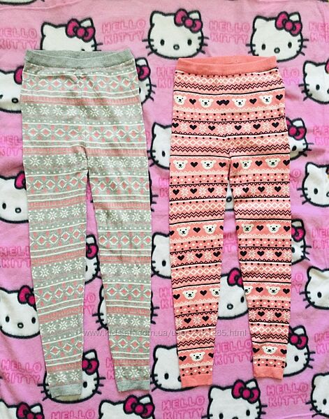 134-140 зріст Pepperts утеплені Термолосини з Новорічним принтом 55 віскоз