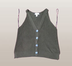Стильная жилетка цвета хаки из коллекции H&M