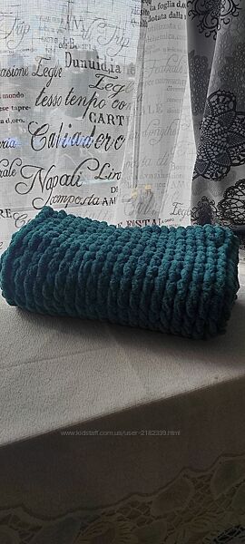 Дитячий плед ручної роботи з пряжі Alize Puffy 