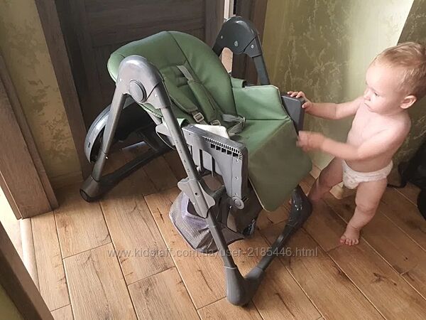 Стільчик дитячий для годування Kinderkraft Tastee Olive від 6 місяців