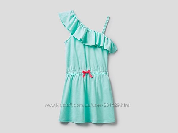 benetton - стильна літня сукня кольору Тіффані - р158/160