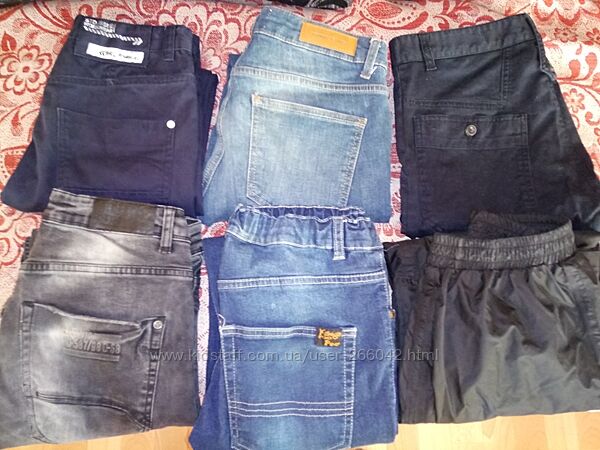 5 пар джинс и спортивные брюки одной отправкой.