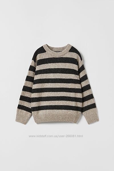 Дитячий светр zara в смужку для дівчинки, детский свитер зара в полоску