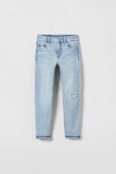 Рвані джинси скінні для дівчинки Zara, рваные джинсы скинни Зара 164 см 