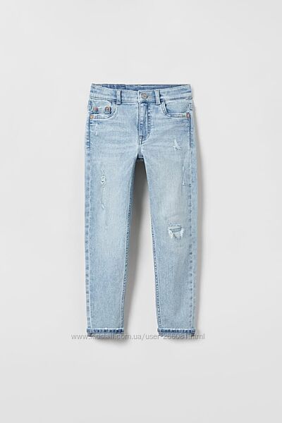 Рвані джинси скінні для дівчинки Zara, рваные джинсы скинни Зара 164 см 
