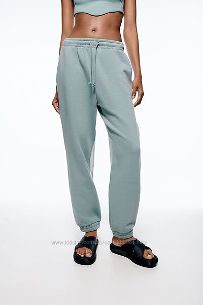 Жіночі плюшеві спортивні штани джогери zara, спортивные брюки Джонгеры Зара