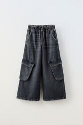 Широкі джинси карго cargo Zara, широкие джинсы карго Зара   Оригінал