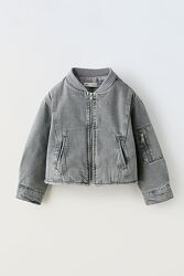 Джинсова курточка куртка бомбер Zara, джинсовая куртка бомбер Зара оригінал