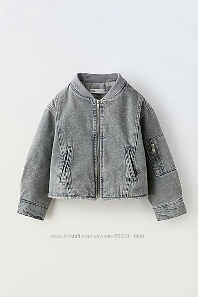 Джинсова курточка куртка бомбер Zara, джинсовая куртка бомбер Зара оригінал