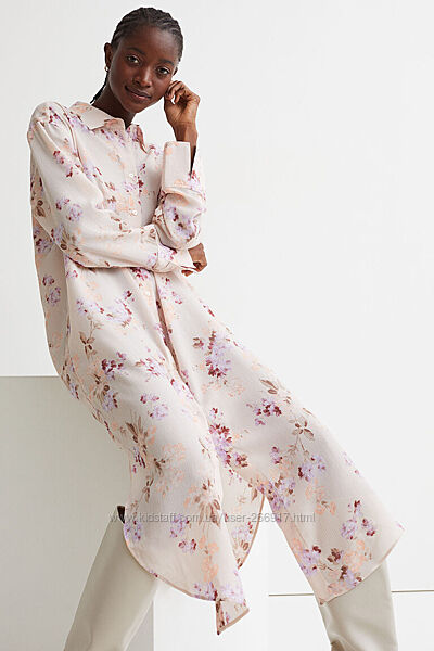 Ніжна сукня плаття сорочка у квітковий принт довжини міді від H&M