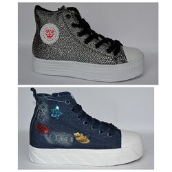 Стильные джинсовые кеды девочке Том. м