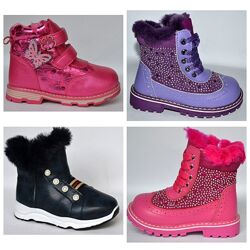 Стильные теплые зимние ботинки для девочек