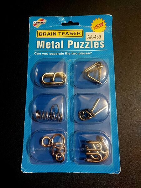 Набір металевих головоломок Metal Puzzles 6 штук