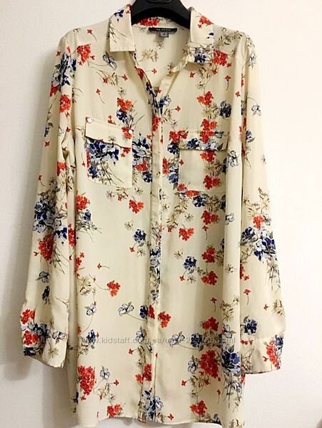 Блузка рубашка в цветочный принт