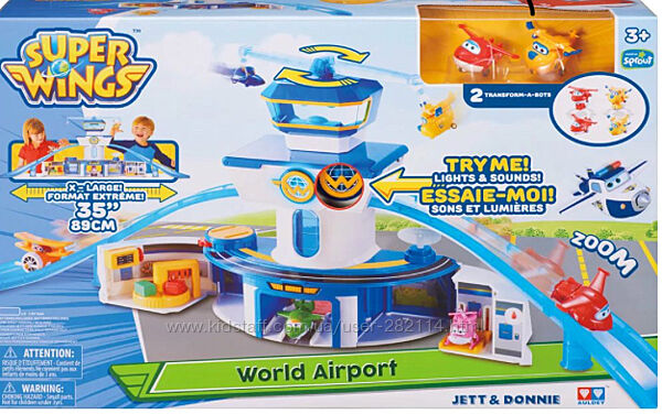 Супер крила Аеропорт Super Wings World Airport Playset with Jett & Donnie