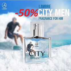 акція Чоловіча туалетна вода CITY MEN LAMBRE франція 50мл
