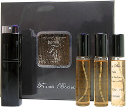 Набор парфюмированной воды женская Franck Boclet Jasmin Travel Set Мини-спрей 20 мл  3 запасных флакона по 20 мл SNL010002