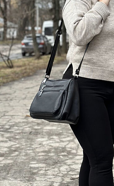 Жіноча сумка кросбоді з натуральної шкіри