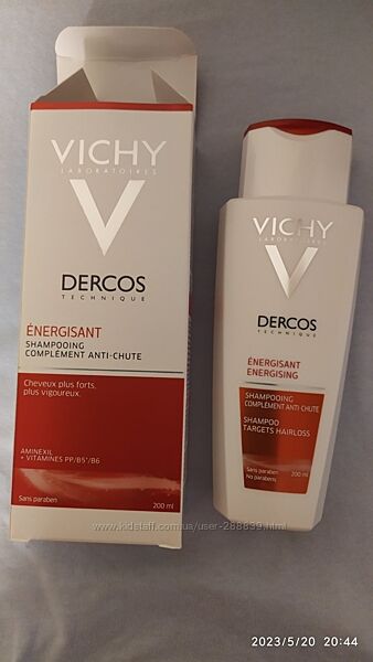 просроченные шампуни Vichy Dercos с аминексилом от выпадения 