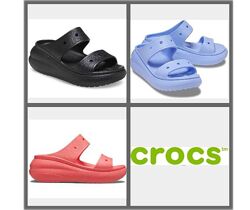 Жіночі шльопанці крокс на платформі Crocs crush sandal оригінал W6-W9